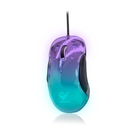 Ratn gaming phoenix banshee transparente rgb 10000 dpi con cable