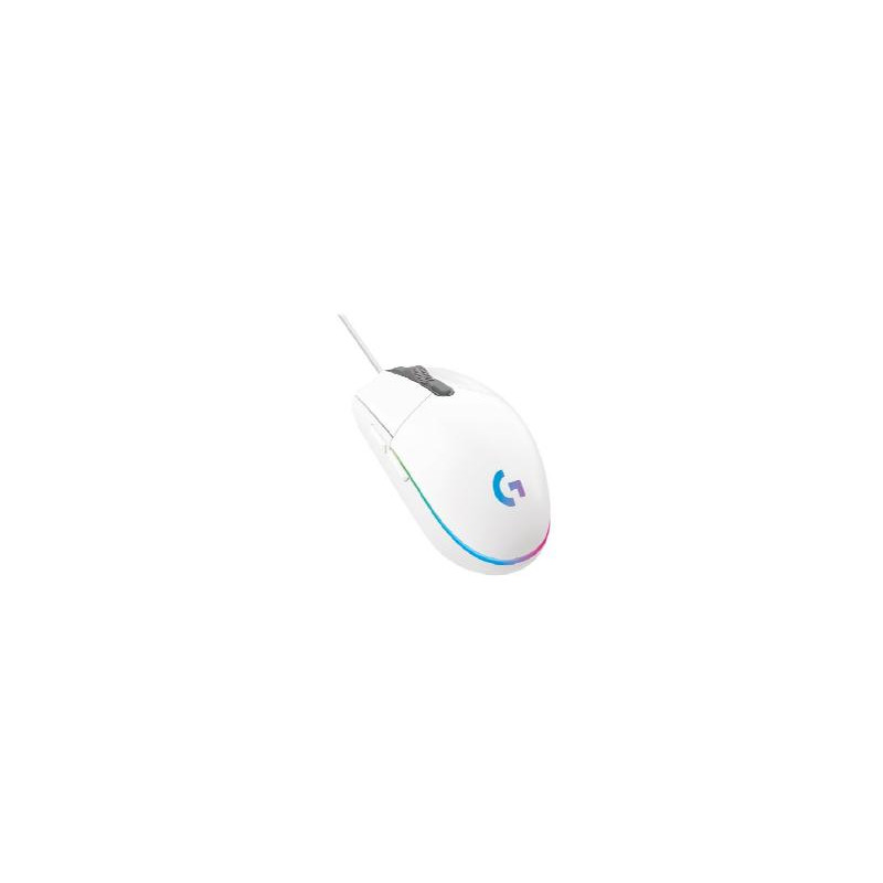 Mouse raton logitech g203 lightsync blanco gaming 8.000 dpi 6 botones