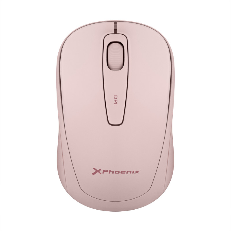 Phoenix m250 ratn inalmbrico 2.4 ghz receptor usb hasta 1600 dpi compatible con pc mac porttil color rosa