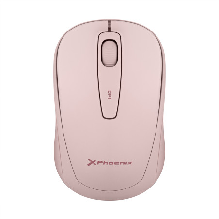 Phoenix m250 ratn inalmbrico 2.4 ghz receptor usb hasta 1600 dpi compatible con pc mac porttil color rosa