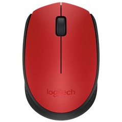 Mouse raton logitech m171 optico wireless inalambrico rojo