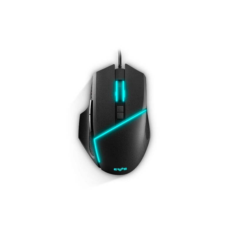 Mouse raton optico energy sistem gaming esg m2 flash 6400dpi -  66ips -  8 botones -  usb -  led rgb - negro