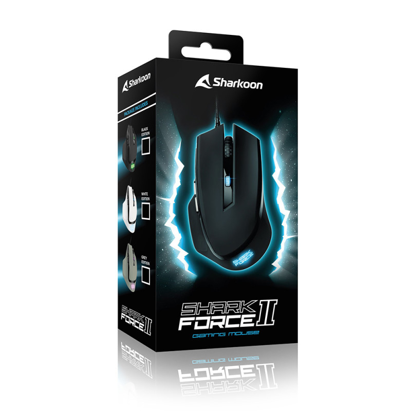 Raton sharkoon shark force ii negro usb