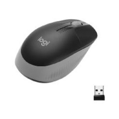 Mouse raton logitech m190 full size optico wiireles inalambrico gris claro