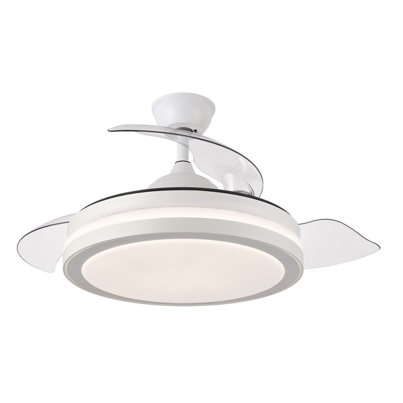 Ventilador dc esparta 72w 6120lm blanco 3 aspas desp. 107d 3 colores c - remote+ temporizador+ memo