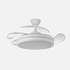 Ventilador bayomo 59w 6890lm blanco 4 aspas desp. 32 - 47x55 - 108 d.3 color.motor dc.remoto