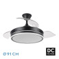 Ventilador dc bayomo negro 72w 7200lm 91d 3asp.desplegables 3000 - 4000 - 6000k remote - temporizador - memory