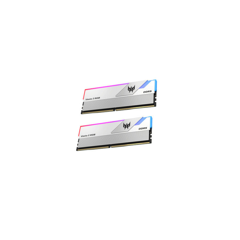 Memoria ram ddr5 64gb 2x32gb predator vesta2 - udimm - 6000mhz  cl 30 silver rgb