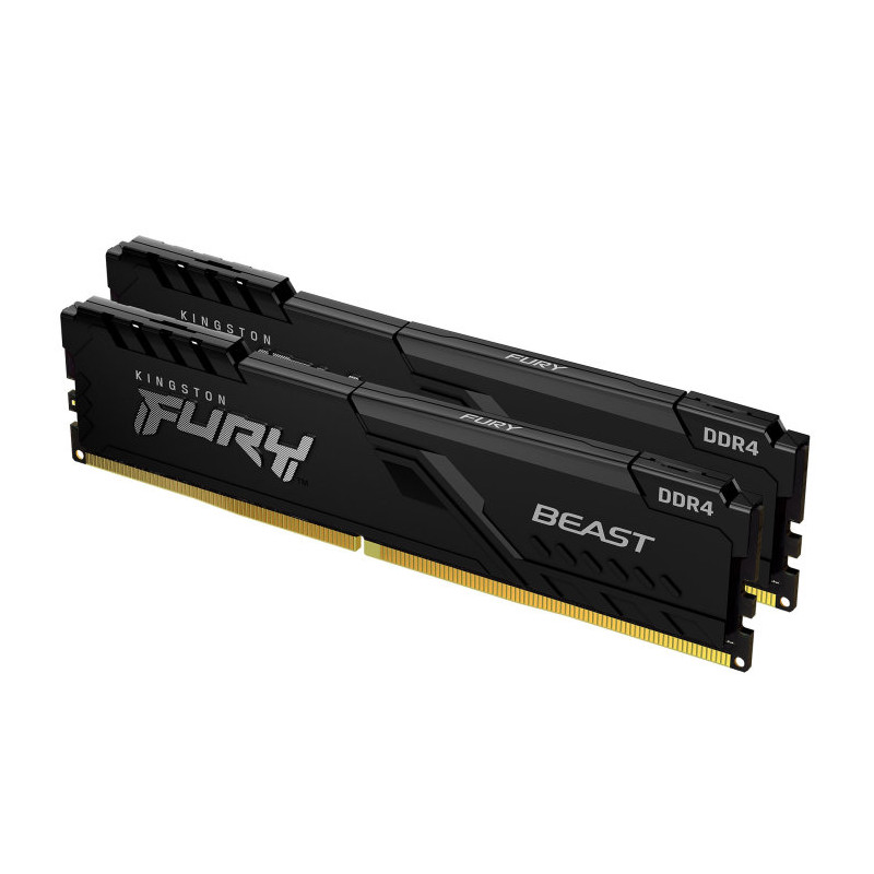 Memoria ram ddr4 64gb 2 x 32gb kingston - 3200mhz - pc4 25600 - fury beast - negro