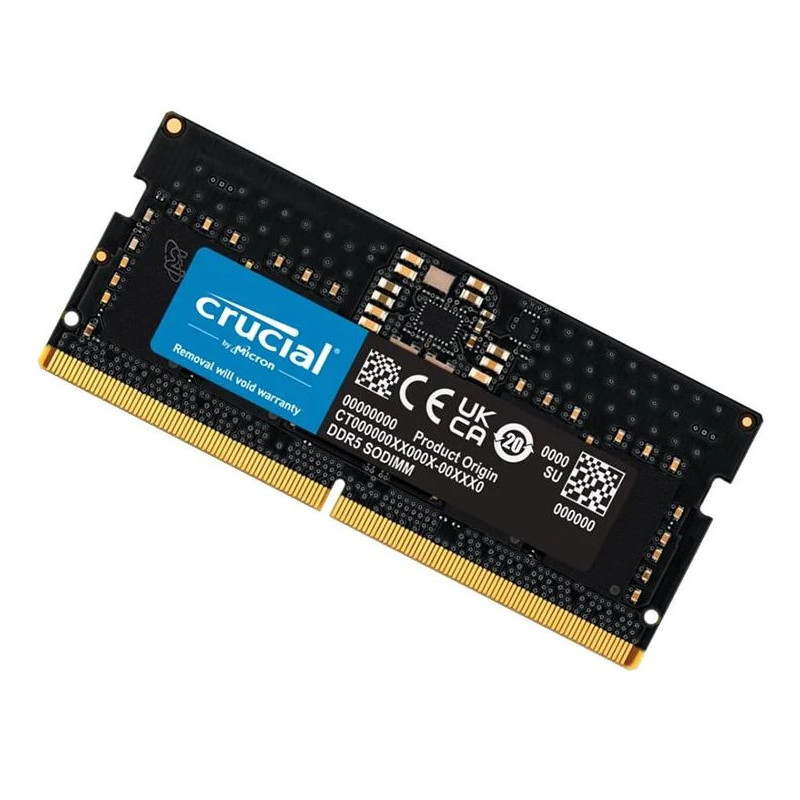 Memoria ram ddr5 8gb crucial - tops - 5600 mhz - pc5 41600 cl46