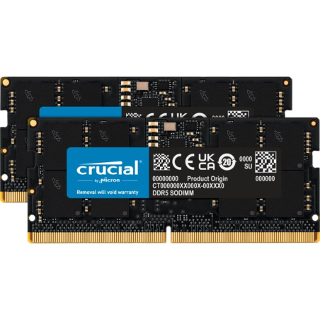 Memory ram ddr5 32gb crucial - tops - 4800 mhz - pc5 38400 cl40