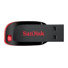 Memoria usb 2.0 sandisk 64gb cruzer blade rojo