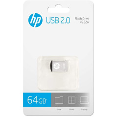 Memoria usb 2.0 hp v222w 64gb plata