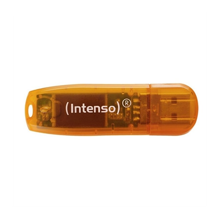 Memoria usb 2.0 intenso rainbow 64gb naranja