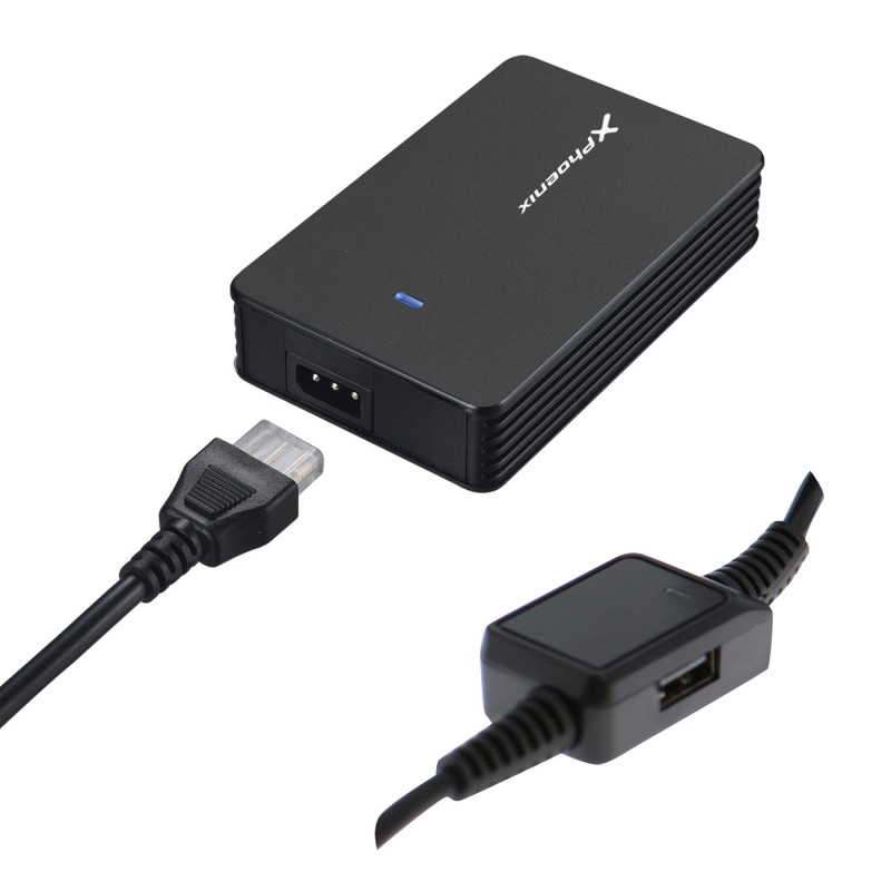 Adaptador cargador de corriente universal automatico  phoenix 40w  (incluye 5 conectores)  para portatiles y netbooks con puerto