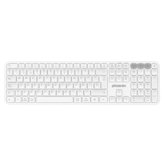 Teclado inalmbrico multidispositivo phoenix k300 blueooth dual y 2.4ghz blanco