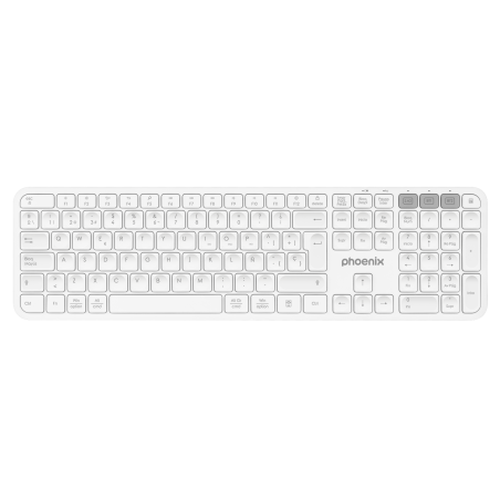 Teclado inalmbrico multidispositivo phoenix k300 blueooth dual y 2.4ghz blanco