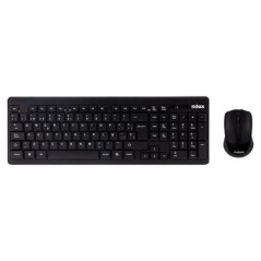 Kit teclado + mouse raton nilox wireless inalambrico negro