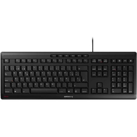 CHERRY STREAM keyboard Universal USB QWERTY Spanish Black
