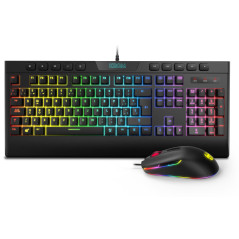 Pack krom rgb teclado membrana y raton kalyos