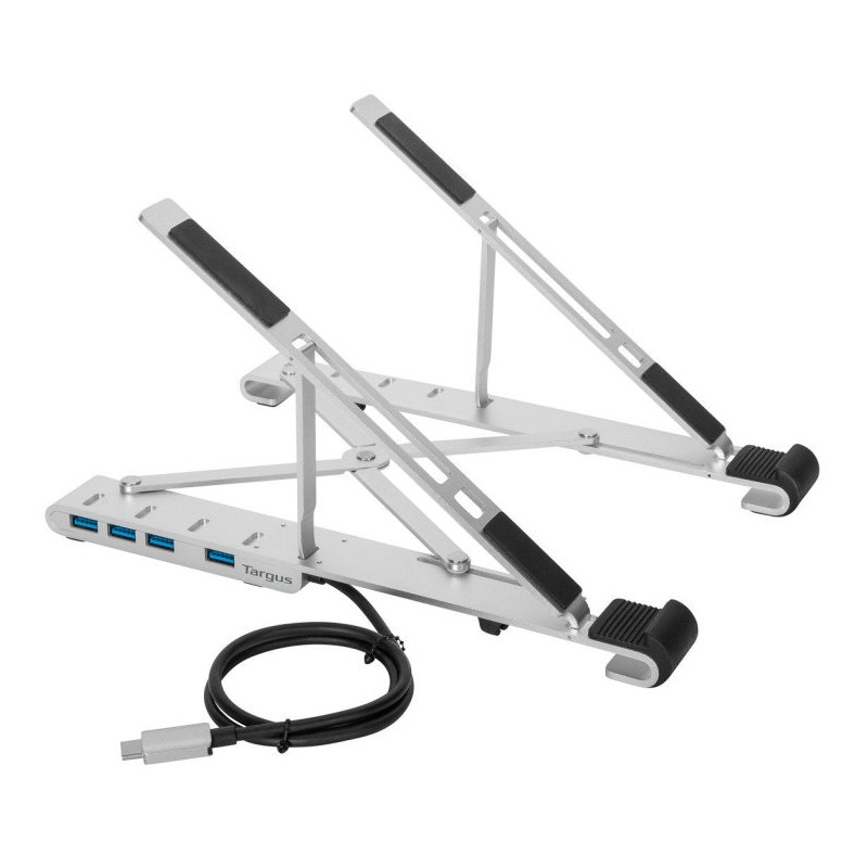 Base para portatil targus con hub integrado 4x usb -  a plata