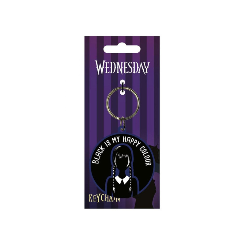 Llavero pyramid wednesday addams black is my happy color