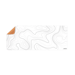 Alfombrilla phoenix stratos para ratn escritorio blanca 90 x 40 cm con base de corcho y superficie cuero pu