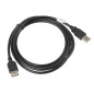 Cable alargador lanberg usb 2.0 macho hembra 1.8m negro