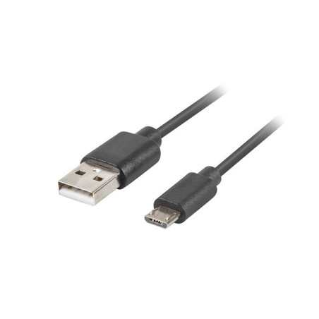 Cable usb lanberg 2.0 macho -  micro usb macho quick charge 3.0 1.8m negro
