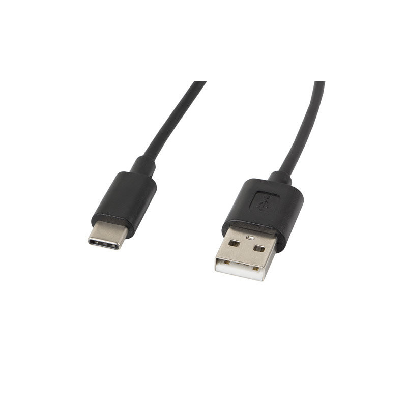 Cable usb lanberg 2.0 macho -  usb tipo c macho 1.8m negro