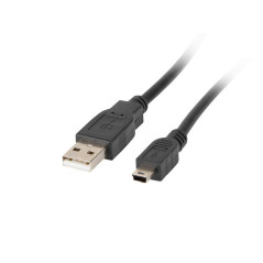 Cable usb lanberg 2.0 macho - mini usb macho ferrita 1.8m negro