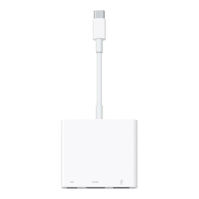 Adaptador usb type c a hdmi - usb type a - usb type c apple macho - hembra - blanco