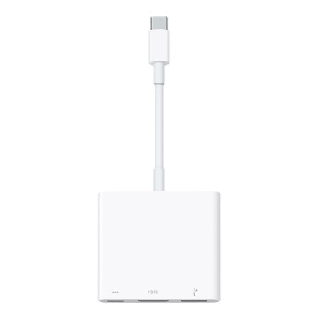 Adaptador usb type c a hdmi - usb type a - usb type c apple macho - hembra - blanco