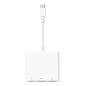 Adaptador usb tipo c a hdmi - usb tipo a - usb tipo c apple macho - hembra -  blanco