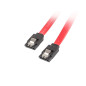 Cable sata iii lanberg 6gb - s hembra hembra clip metal 0.5m