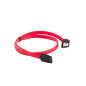 Cable sata iii lanberg 6gb - s hembra hembra angulo clip metal 0.5m