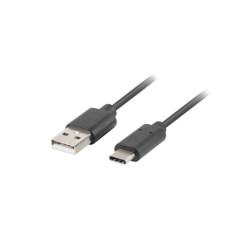 Cable usb lanberg 2.0 macho -  usb tipo c macho quick charge 3.0 1.8m negro
