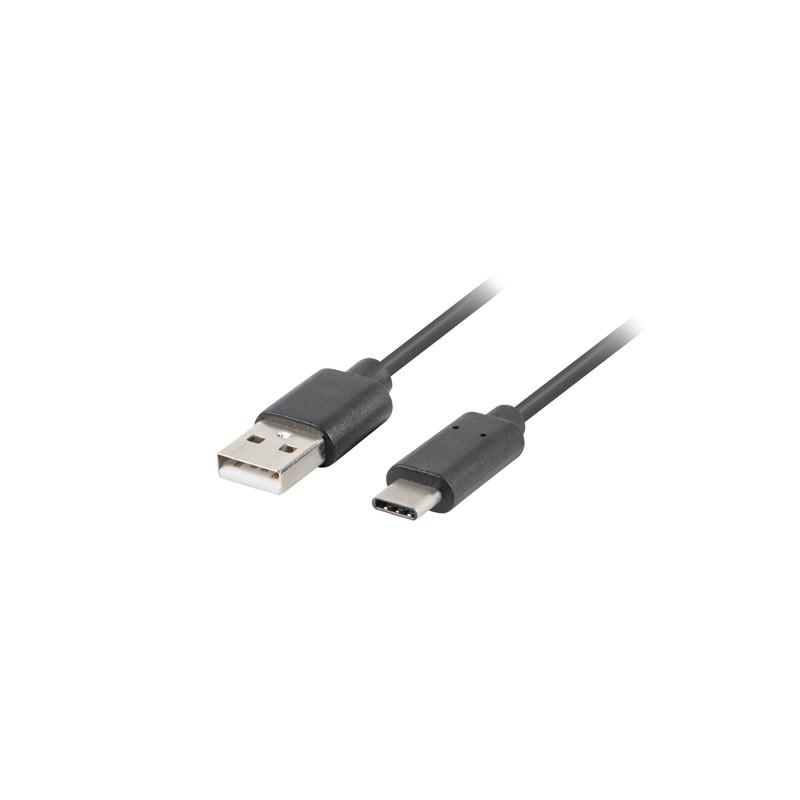 Cable usb lanberg 2.0 macho -  usb tipo c macho quick charge 3.0 1.8m negro