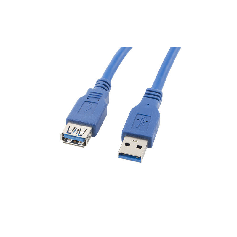 Cable alargador lanberg usb 3.0 macho hembra 1.8m azul