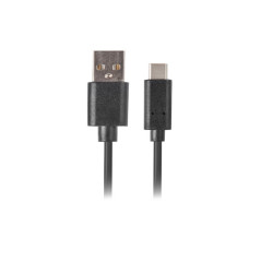 Cable usb lanberg 2.0 macho -  usb tipo c macho quick charge 3.0 0.5m negro