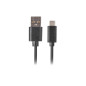 Cable usb lanberg 2.0 macho -  usb tipo c macho quick charge 3.0 0.5m negro