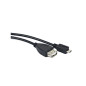 Cable usb lanberg micro m a usb tipo a f 2.0 otg negro 15cm oem