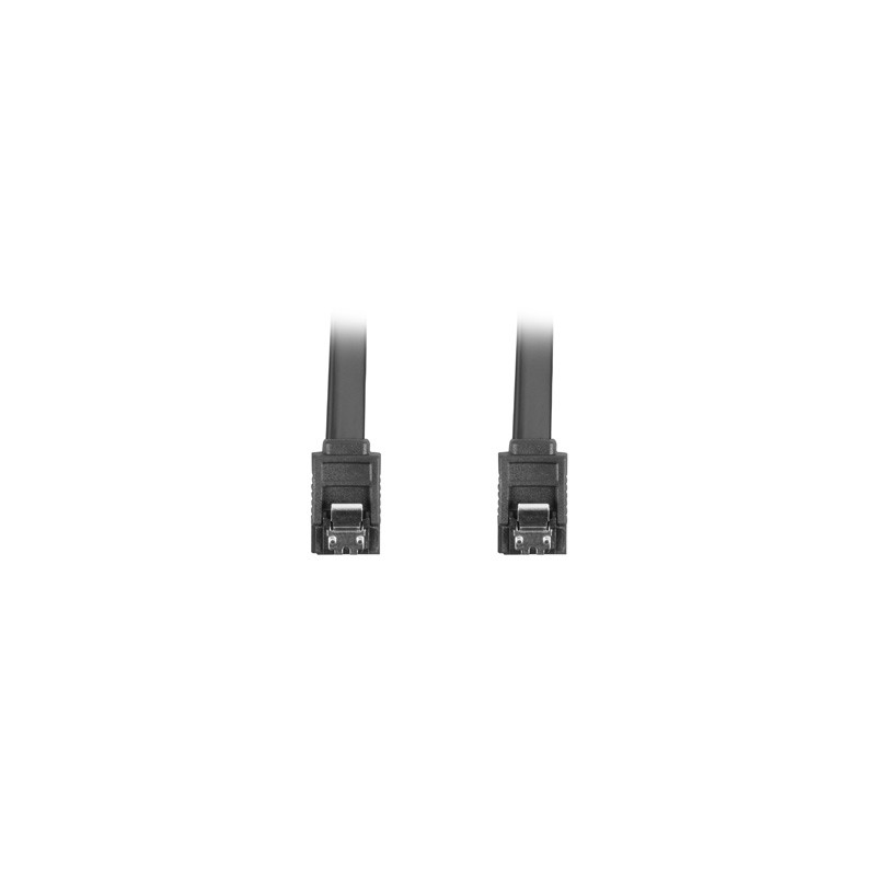 Cable sata iii lanberg 6gb - s hembra hembra clip metal 30cm negro