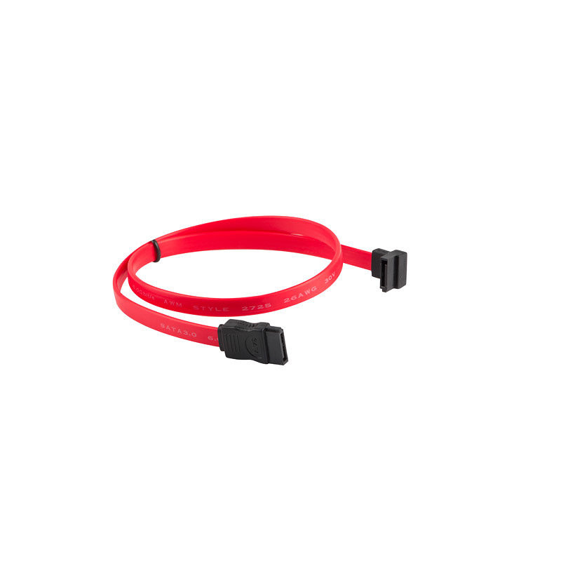 Cable sata iii lanberg 6gb - s hembra hembra angulo 0.5m rojo