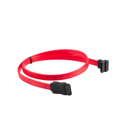 Cable sata iii lanberg 6gb - s hembra hembra angulo 0.5m rojo