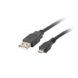 Cable usb lanberg 2.0 macho -  micro usb macho 0.3m negro
