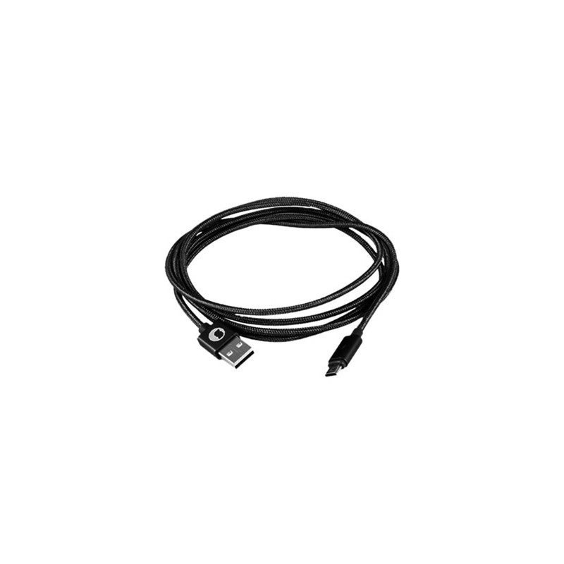 Cable silver ht miicro usb smart led luxury -  macho - macho -  1.5m -  gris oscuro