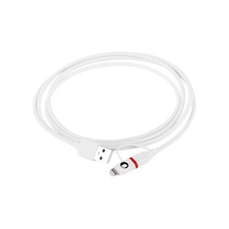Cable silver ht micro usb combo -  lightning  macho - macho -  1.5m -  blamco