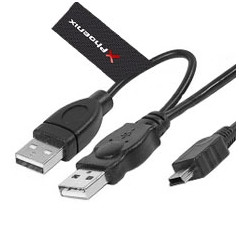 Cable 2 conectores usb 2.0 a  mini usb b 5 pines 1.5 m