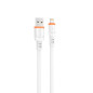 Cable qcharx rome usb a lightning 3a - 1 m - pvc plano blanco